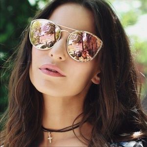 NEW QUAY Australia CHERRY BOMB MIRRORED WOMEN’S AVIATOR SUNGLASSES!